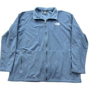 The North‎ Face Mens Fleece Jacket Full Zip Blue XXL |D1